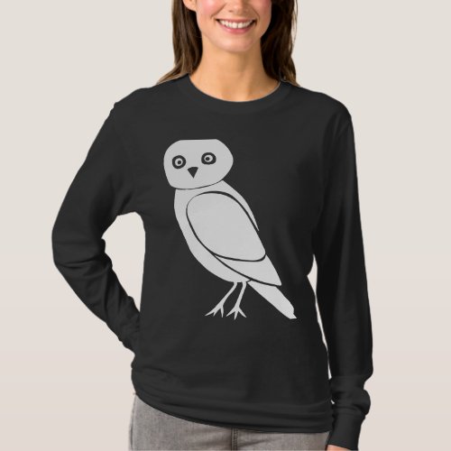 Cute Owl Forest Animal Wildlife Nature Silhouette T_Shirt