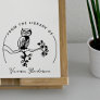 Cute Owl From The Library Of Custom Books Rubber Stamp