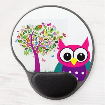 Cute Owl Gel Mousepad by Wearables4Edibles at Zazzle