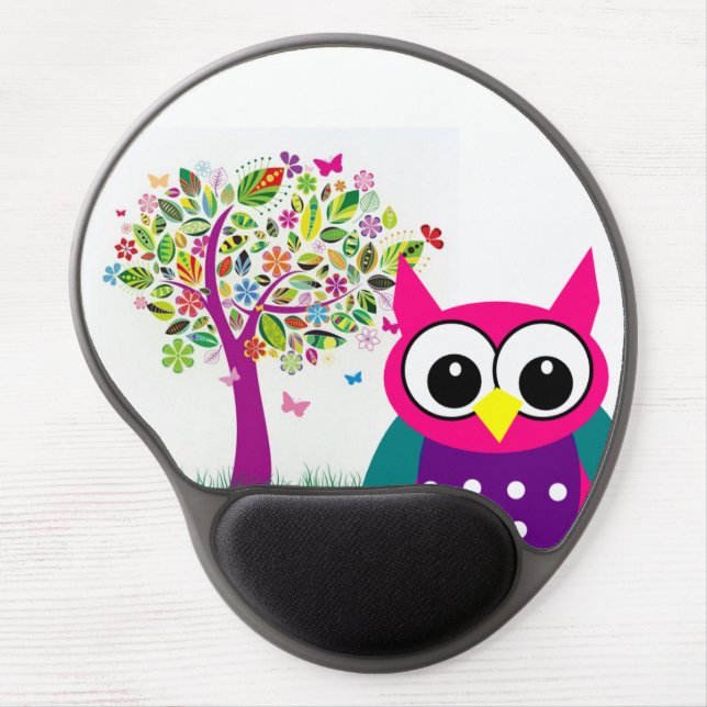 Cute Owl Gel Mousepad (Front)