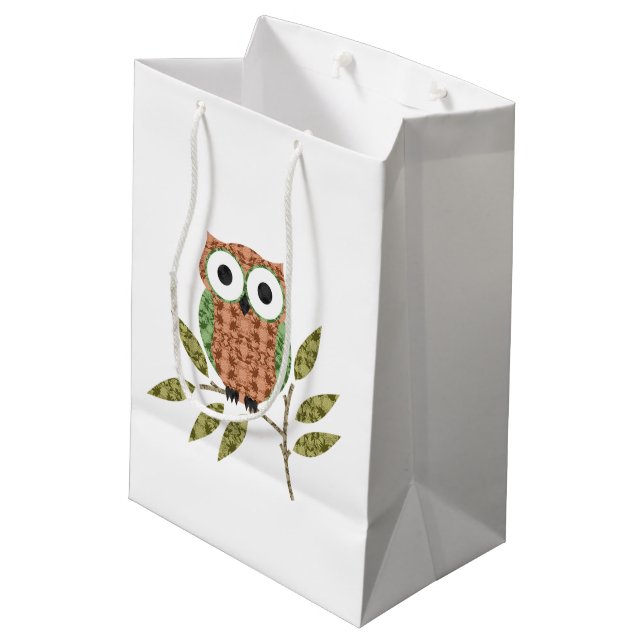 Cute Owl  Gift Bag (Back Angled)
