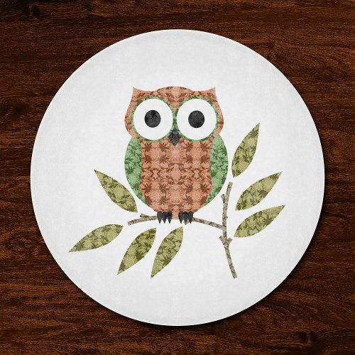 Cute Owl Glass Cutting Board
