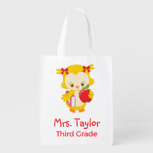 Cute Owl Grocery Bag