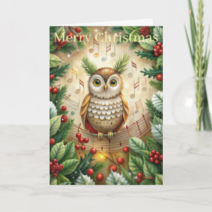 Cute Owl Holiday Card