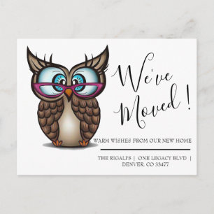 cute owl  home moving Postcard