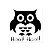 Cute Owl Hoot! Hoot! Rubber Stamp (Imprint)