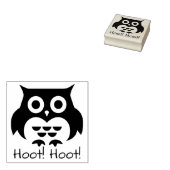 Cute Owl Hoot! Hoot! Rubber Stamp (Stamped)