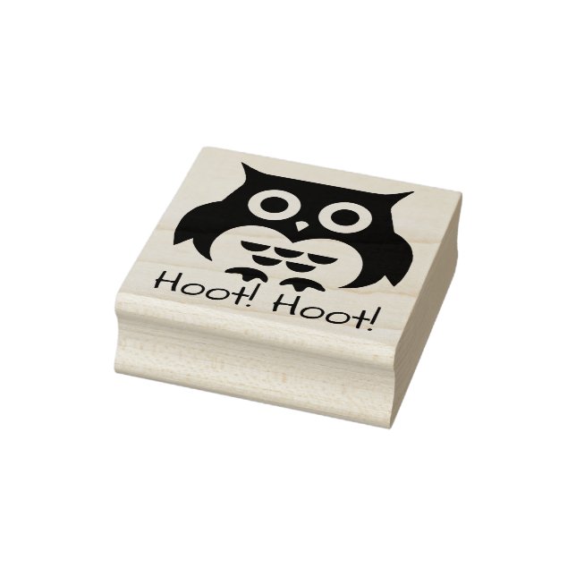 Cute Owl Hoot! Hoot! Rubber Stamp (Stamp)