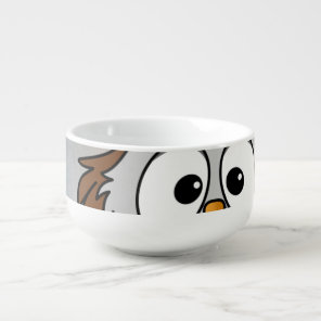 Cute Owl Illustration Minimal Cozy Animal Art Soup Mug