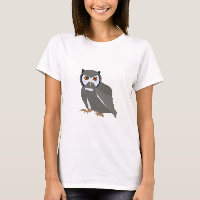 Cute Owl Illustration T-Shirt (Front)