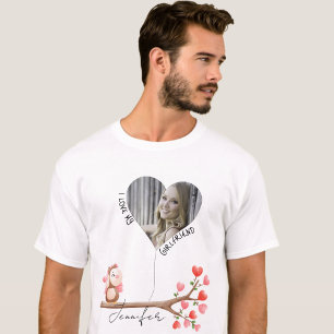 Cute owl in love, custom photo for Valentine's day T-Shirt