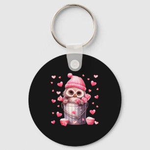 Cute Owl In Valentines Basket For Girls Women Nk R Keychain