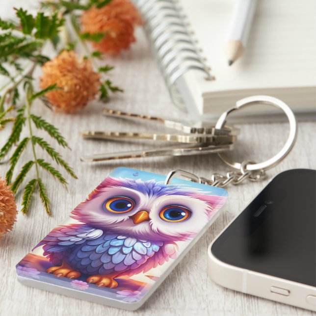 Cute Owl Keychain (Front Right)