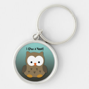 Cute Owl Keychain With Custom Text