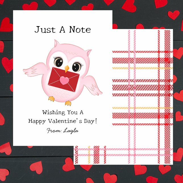 Cute Owl Kids Classroom Valentines Day Card (Creator Uploaded)