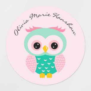 Cute Owl Kids' Labels