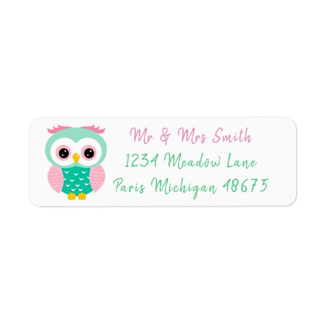 Cute Owl Label (Front)