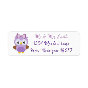 Cute Owl Label