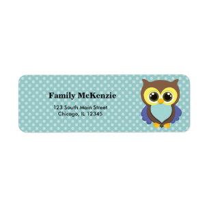 Cute Owl Label