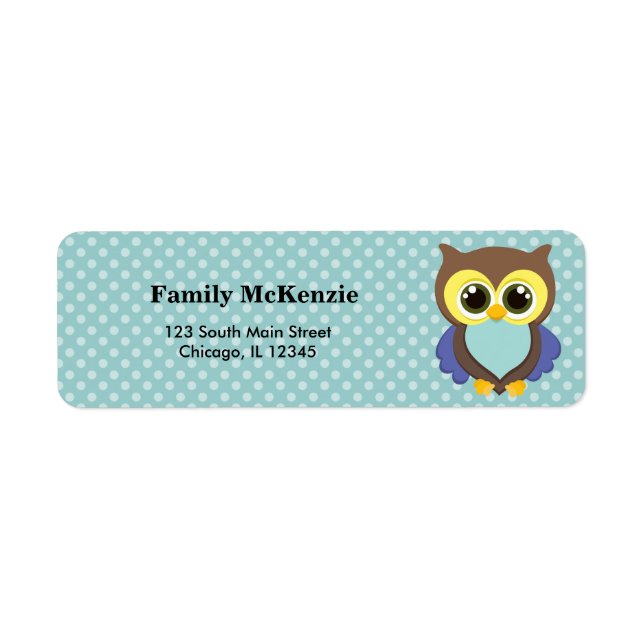 Cute Owl Label (Front)