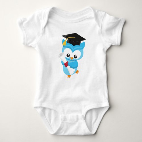 Cute Owl Little Owl Baby Owl Graduation Owl Baby Bodysuit