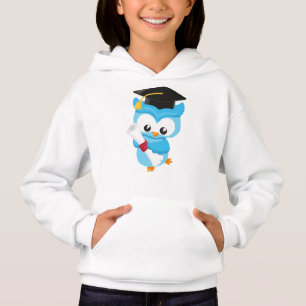 Cute Owl, Little Owl, Baby Owl, Graduation Owl Hoodie