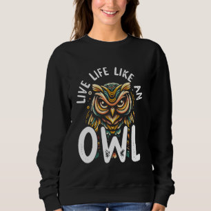 Cute Owl Lover Nocturnal Bird Wildlife Animal Sweatshirt