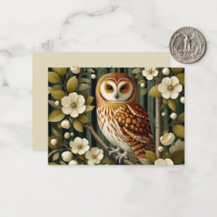 Cute owl lovers add message note card