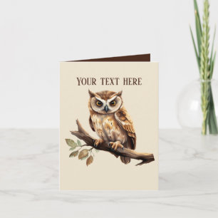 Cute owl lovers add text any purpose  card