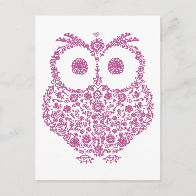 CUTE OWL LOVERS GIFT POSTCARD (Front)
