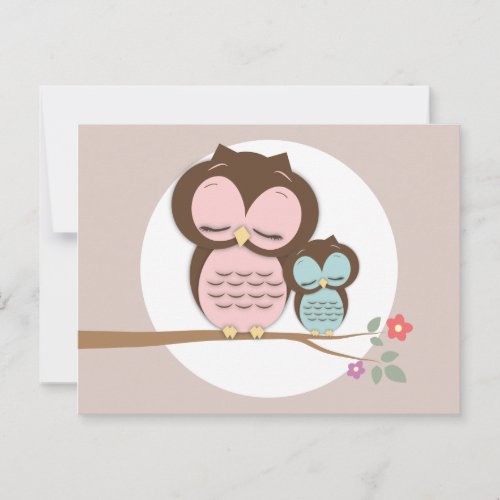 Cute Owl  Mama Words of Advice Mommy Cards