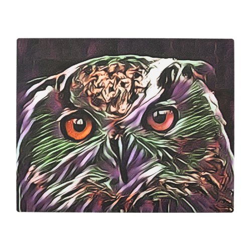 CUTE OWL   METAL PRINT