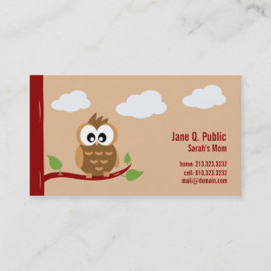 Cute Owl Mommy Calling Card