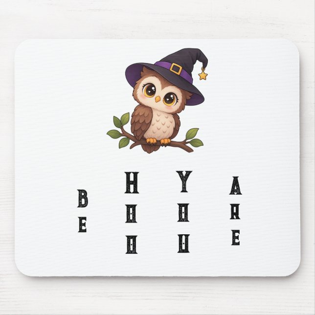 Cute owl mouse pad (Front)