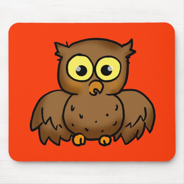 Cute owl mouse pad (Front)