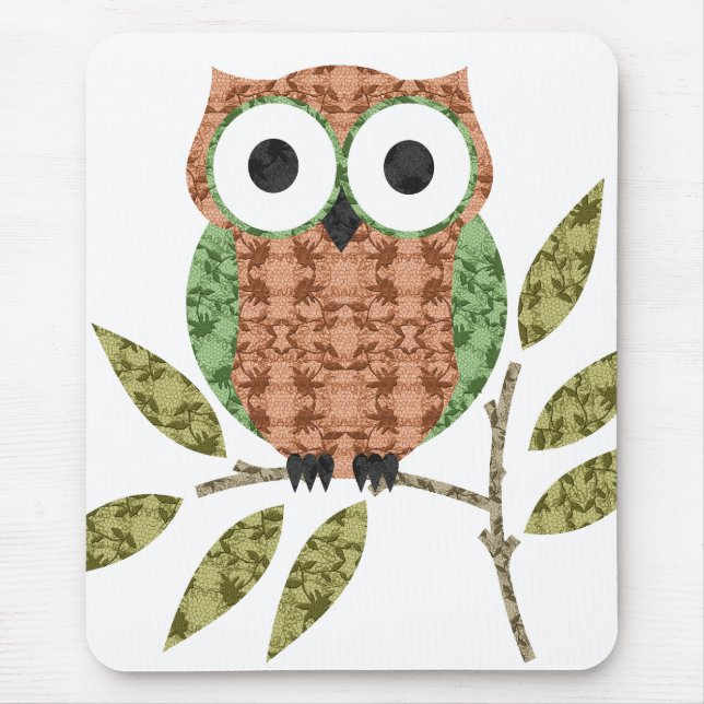 Cute  Owl Mousepad (Front)