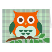 Cute Owl on a Branch (Front Horizontal)