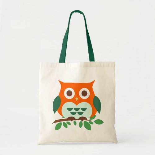 Cute Owl on a Branch Tote Bag