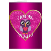 Cute Owl on Pink Heart Valentine's Day (Front)