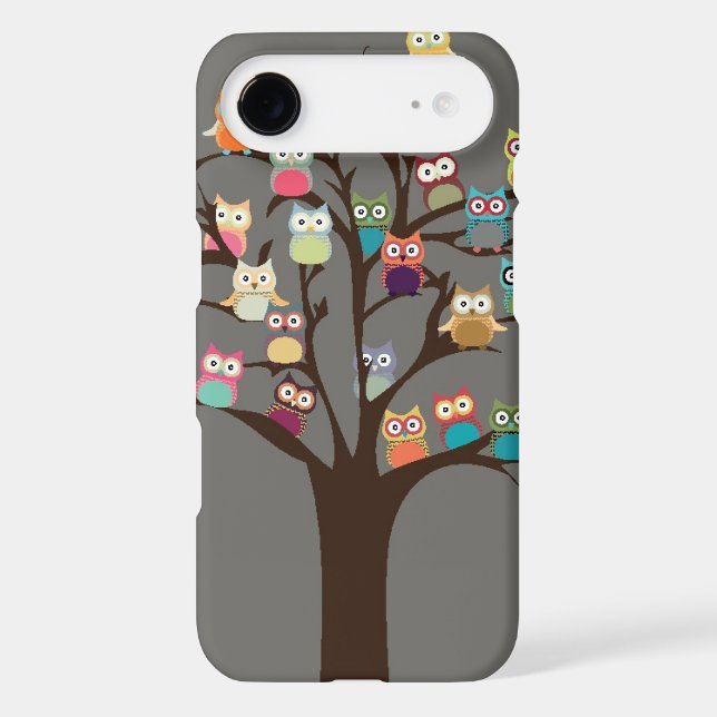 Cute Owl On Tree | Background Case-Mate iPhone Case (Back)