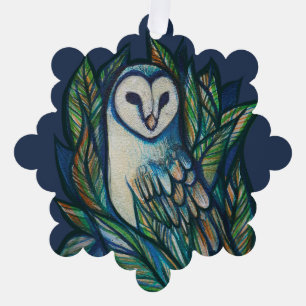 Cute Owl Ornament Card
