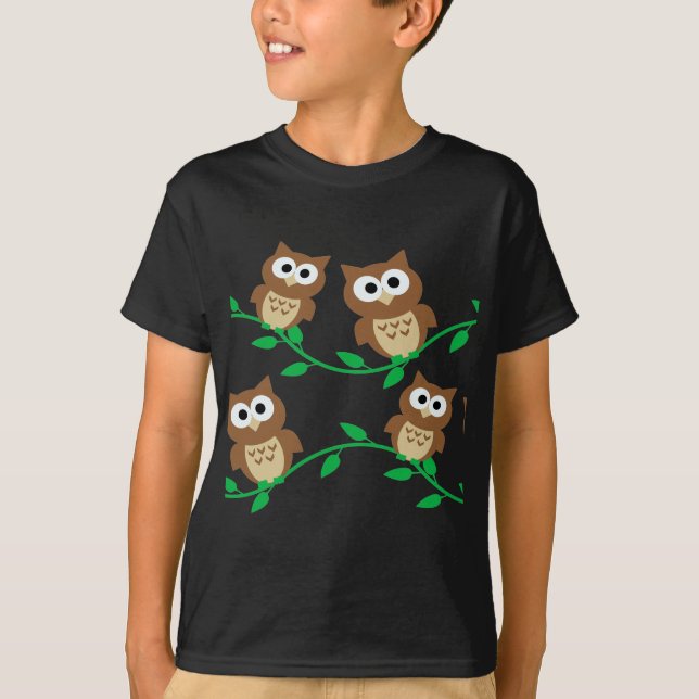 cute owl owls cartoon animal T-Shirt (Front)