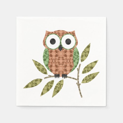 Cute Owl  Paper Napkins