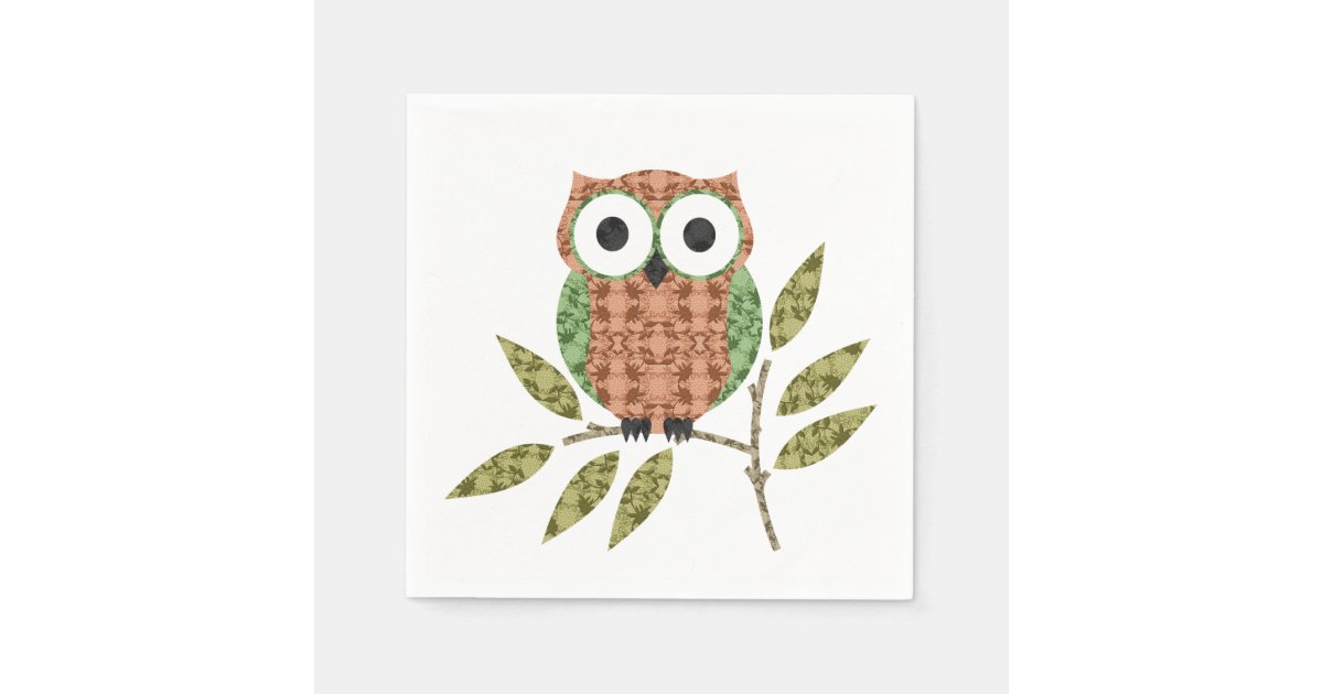 Cute Owl Paper Napkins Zazzle