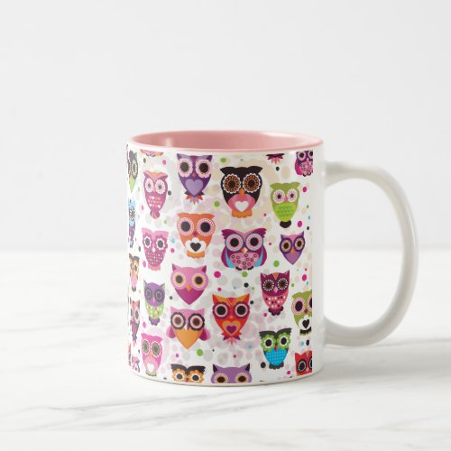 Cute owl pattern mug