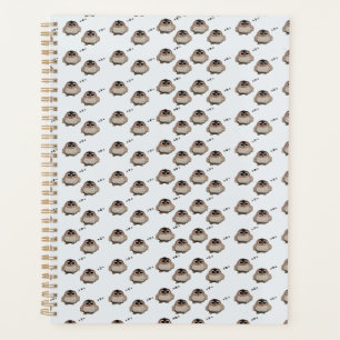 Cute Owl Pattern Pencil Sketch Planner