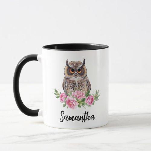 Cute Owl Personalized Name  Gifts For Owl Lovers Mug