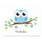 Cute owl personalized nursery wall art for boys