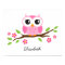 Cute owl personalized nursery wall art for girls