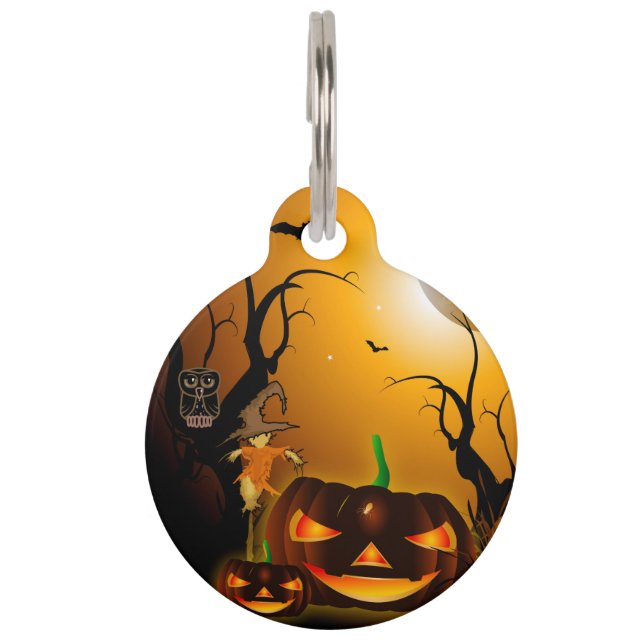 Cute owl pet ID tag (Back)